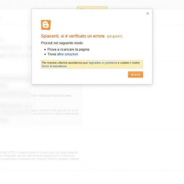 Blogger: spiacenti si è verificato un errore (bX-??????)