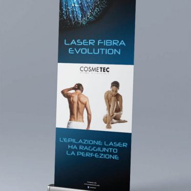 Rollup aziendali, epilazione laser Cosmetec